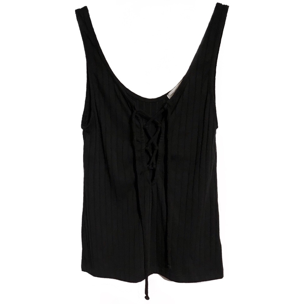 Project Social T Lace-Up Ribbed Tank Top - Picture 5 of 5